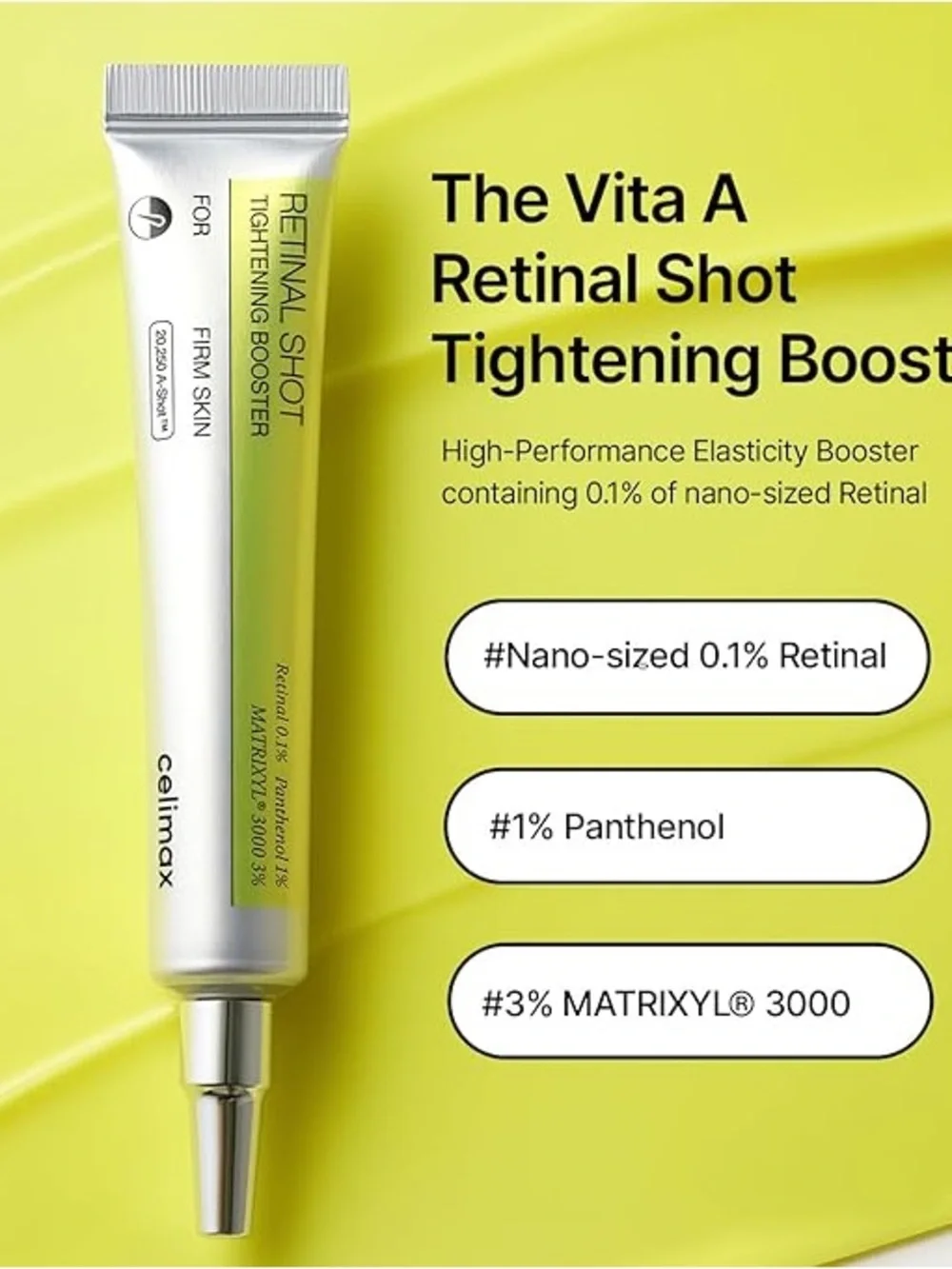 Retinal Shot Tightening Booster 3 PACK Panthenol Matryxyl Aging Pores Wrinkles